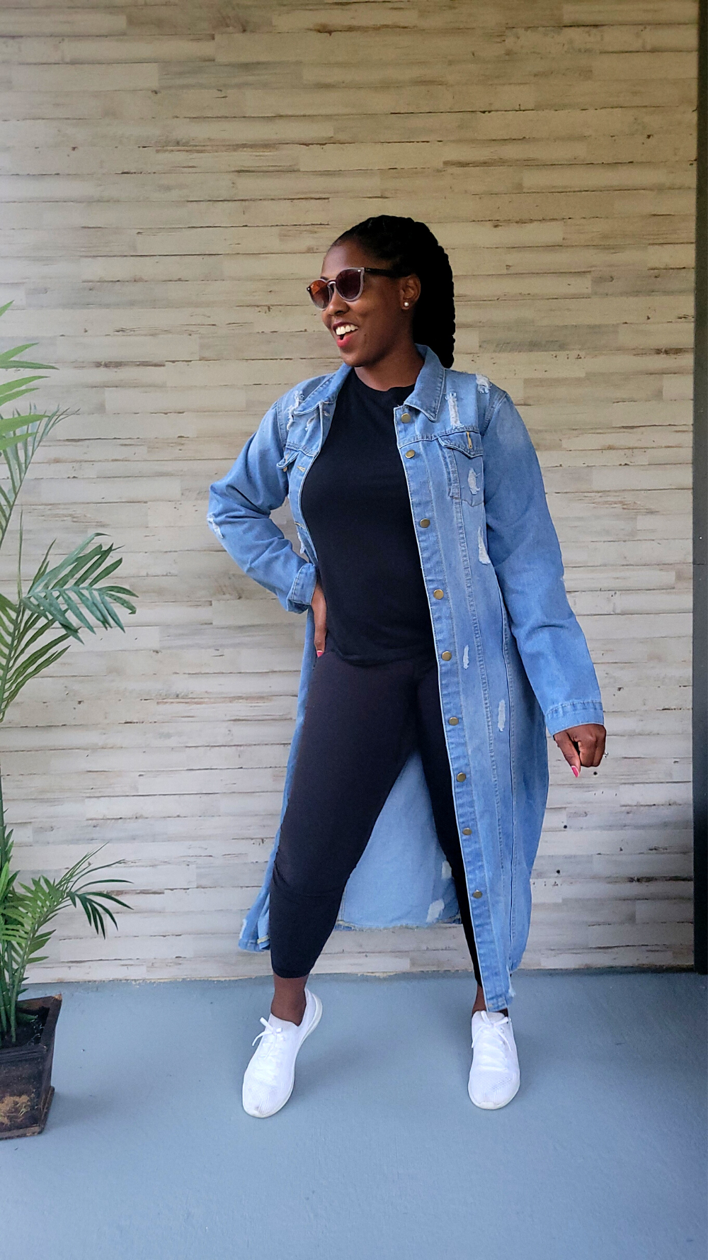 Women's long denim trench 2025 coat