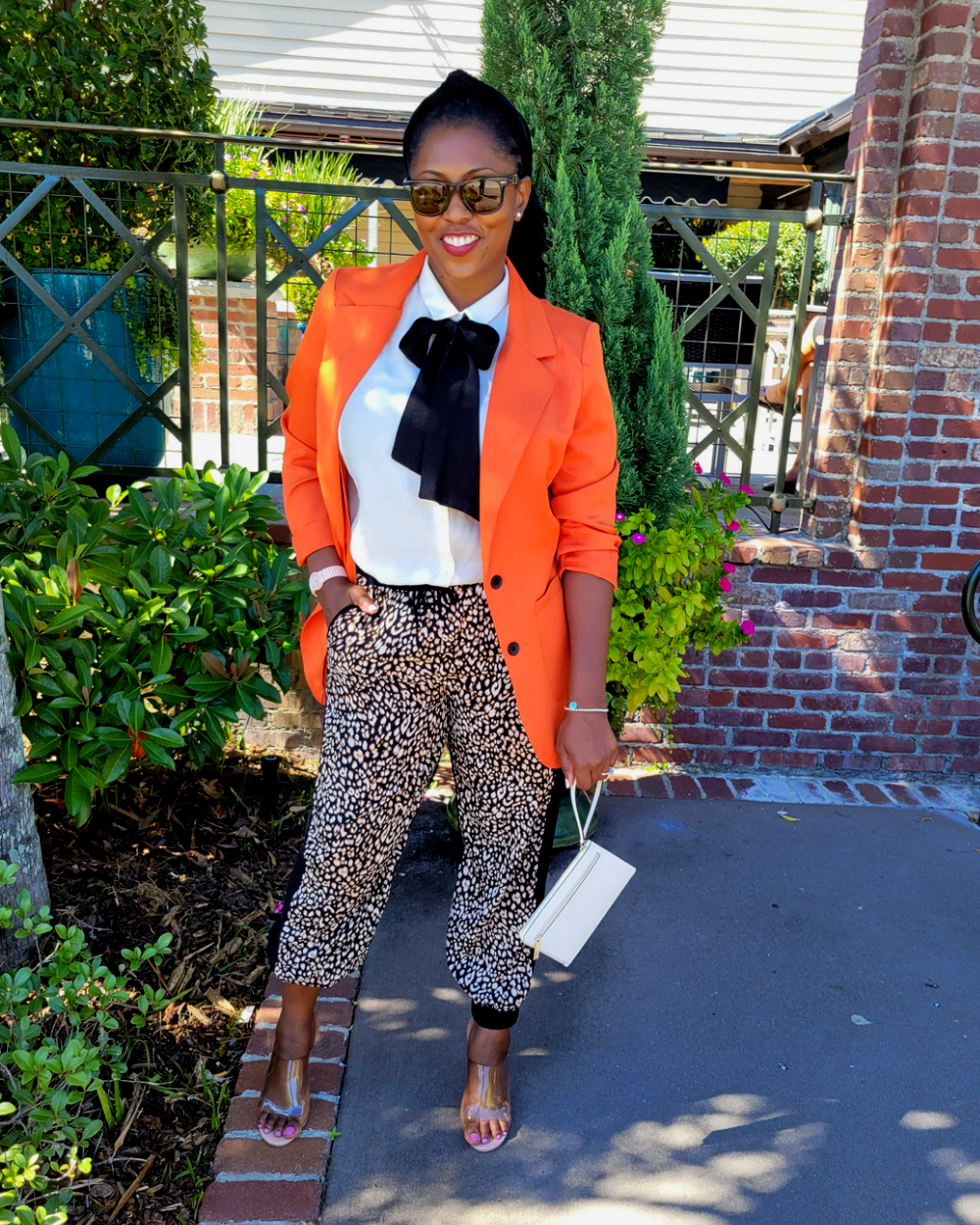 Women's Tangerine Orange Blazer