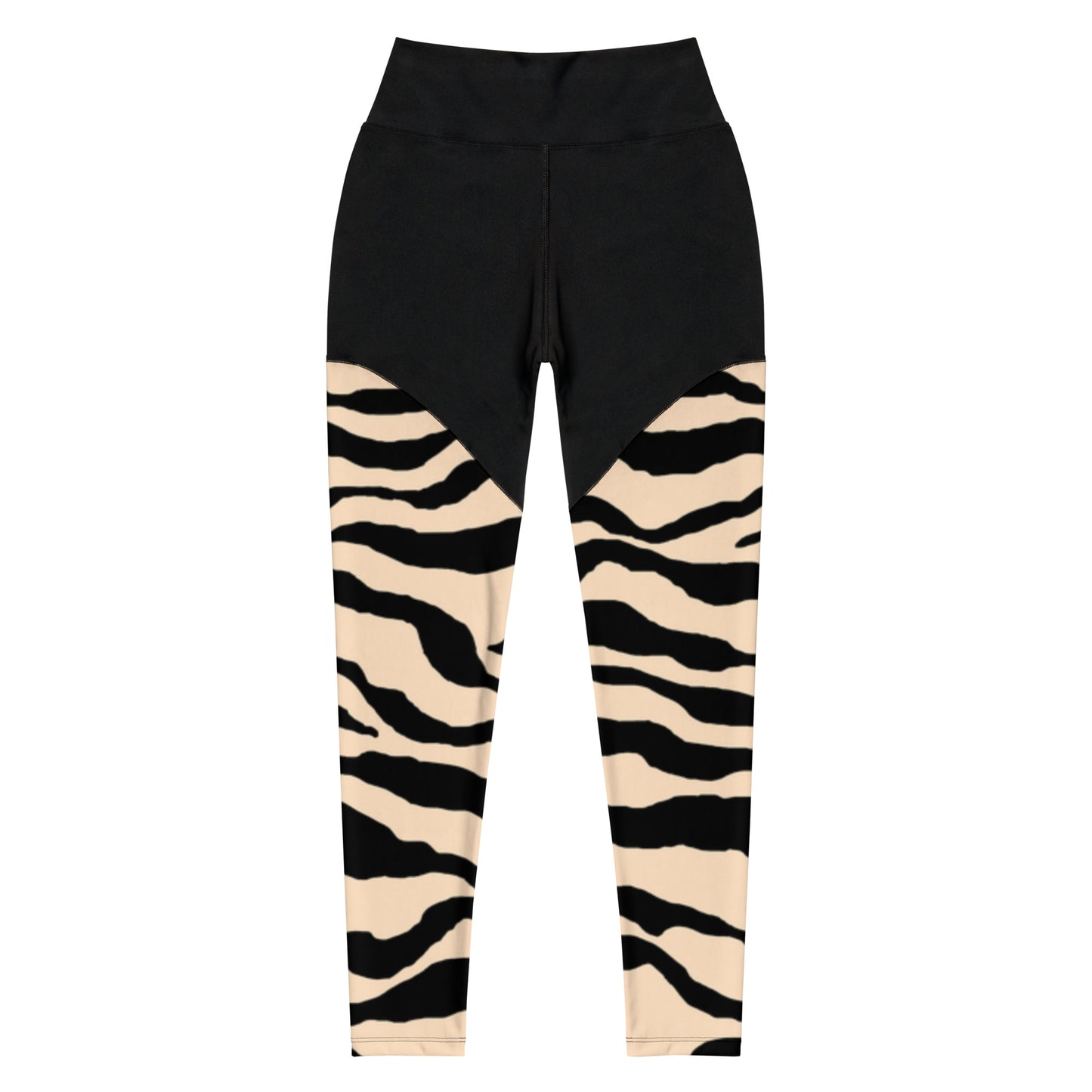 Courageous Zebra-Print Compression Sports Leggings